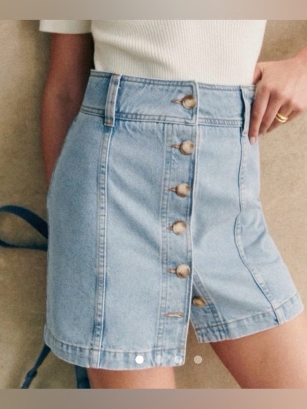 Sezane Savine Skirt Bleach - Size 10